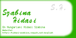 szabina hidasi business card